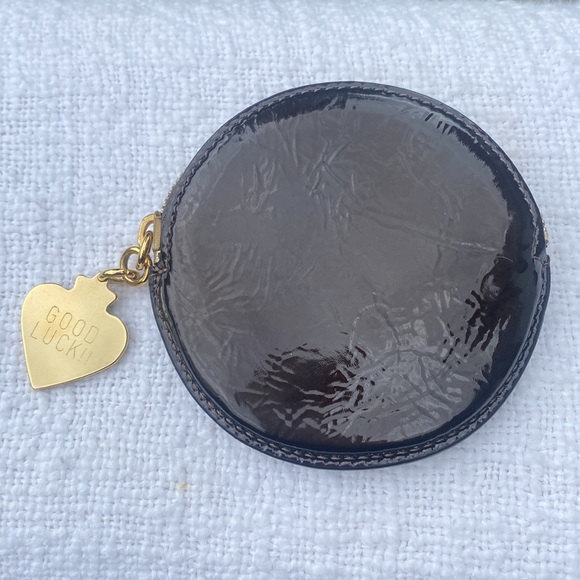 Loewe Round Coin Shiny Zip Pouch Good Luck Charm! - Picture 12 of 13